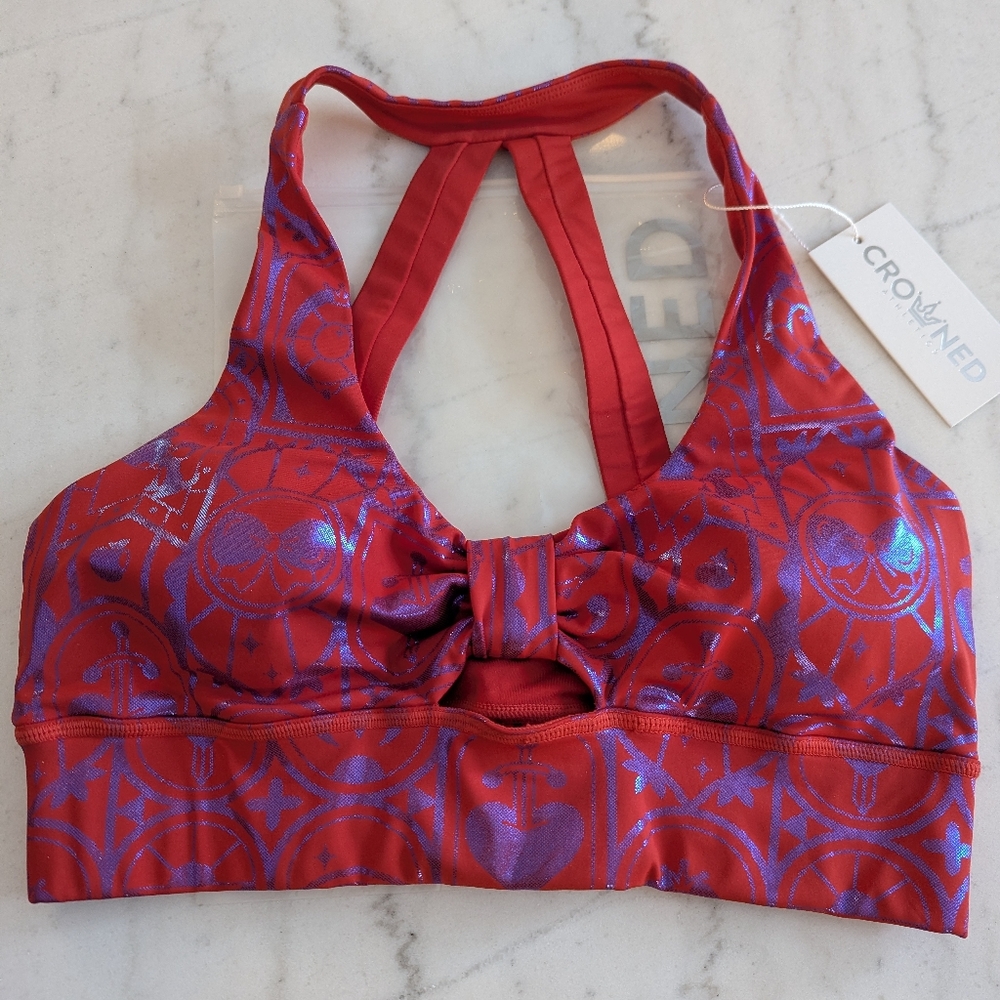 NWT Crowned Athletics Fairest Heart Sports Bra